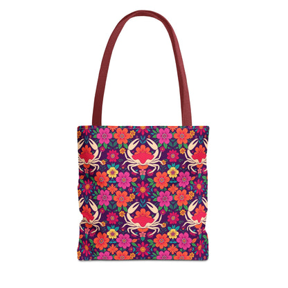 Tote Bag (AOP), Cancer, Zodiac, Flower Pattern