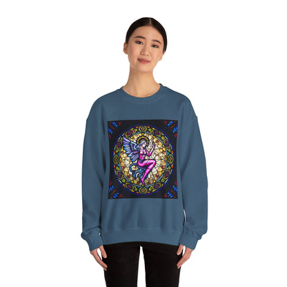 Unisex Heavy Blend™ Crewneck Sweatshirt, Glass 1, Virgo Zodiac Design