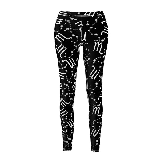Women's Zodiac Cut & Sew Casual Leggings Scorpio Zodiac sign