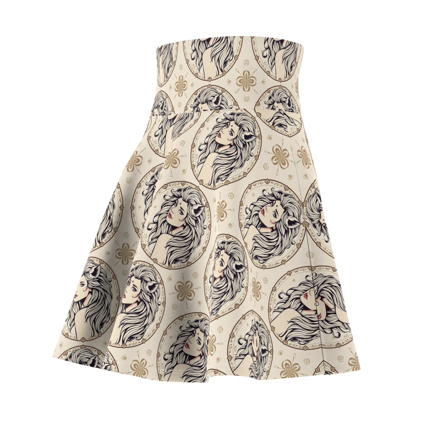 Women's Skater Skirt, (AOP), Leo, Zodiac, Sexy Pattern