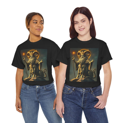 Unisex Heavy Cotton T-Shirt, Taurus God, Zodiac Design