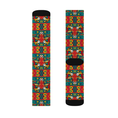 Sublimation Socks, Taurus, Zodiac v3, Pattern