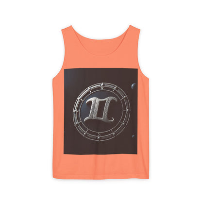 Unisex Garment-Dyed, Tank Top, Gemini Design, Space Symbol v1, 100% US cotton