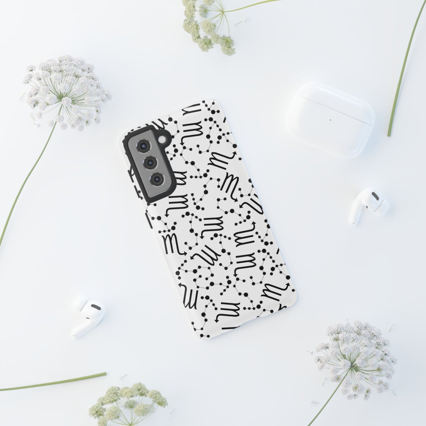 Tough Cases with the Scorpio Zodiac sign for iPhone, Samsung Galaxy, and Google Pixel devices