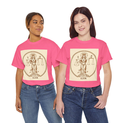 Unisex Heavy Cotton T-Shirt, Libra Goddess v1, Zodiac Design