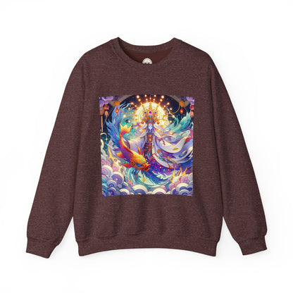 Unisex Heavy Blend™ Crewneck Sweatshirt, Anime Pisces King, Zodiac Design