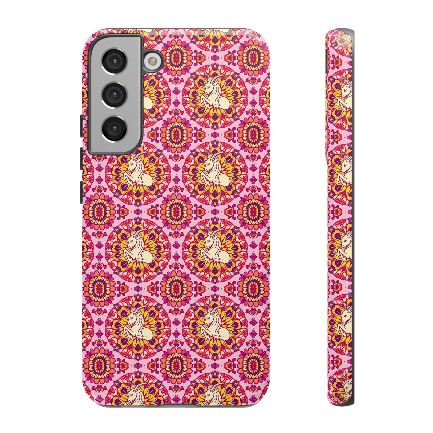 Tough Cases, Capricorn, Zodiac v4, Flower Pattern