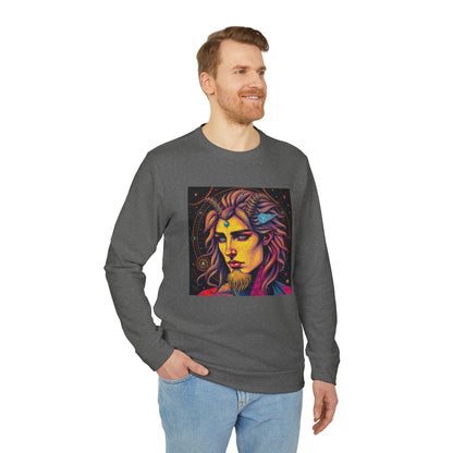 Adidas, Unisex Fleece Crewneck Sweatshirt, Aquarius, Pop Art v1, Zodiac
