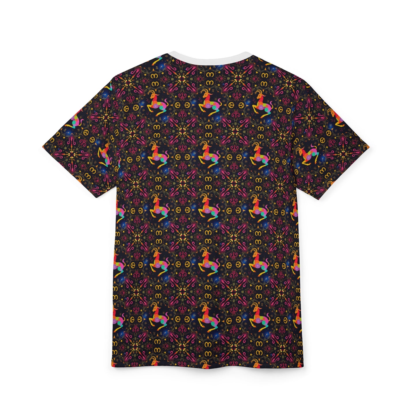 Unisex Cut & Sew T-Shirt, AOP, Capricorn, Zodiac v1, Pattern