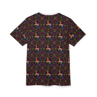 Unisex Cut & Sew T-Shirt, AOP, Capricorn, Zodiac v1, Pattern