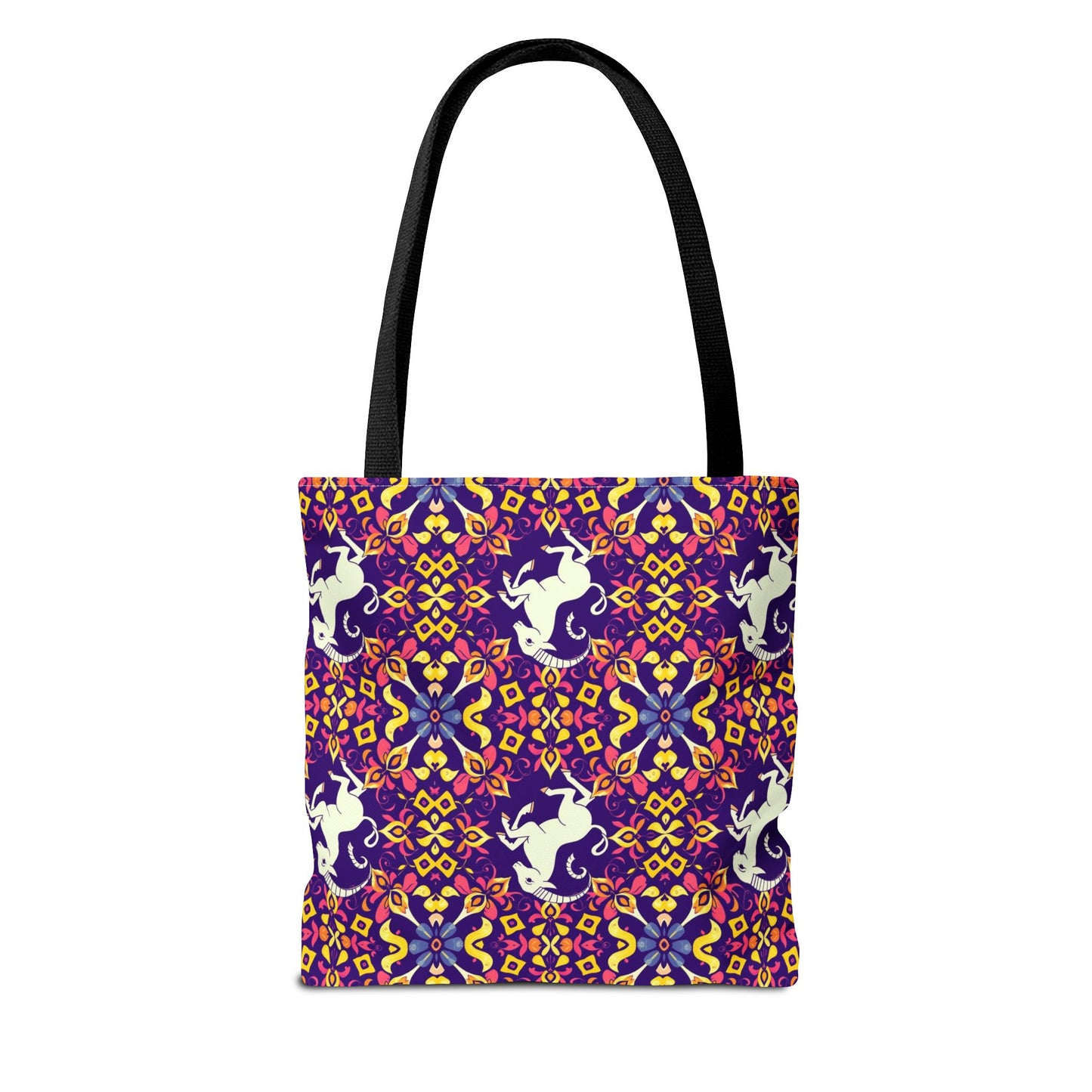 Tote Bag (AOP), Capricorn, Zodiac v2, Flower Pattern