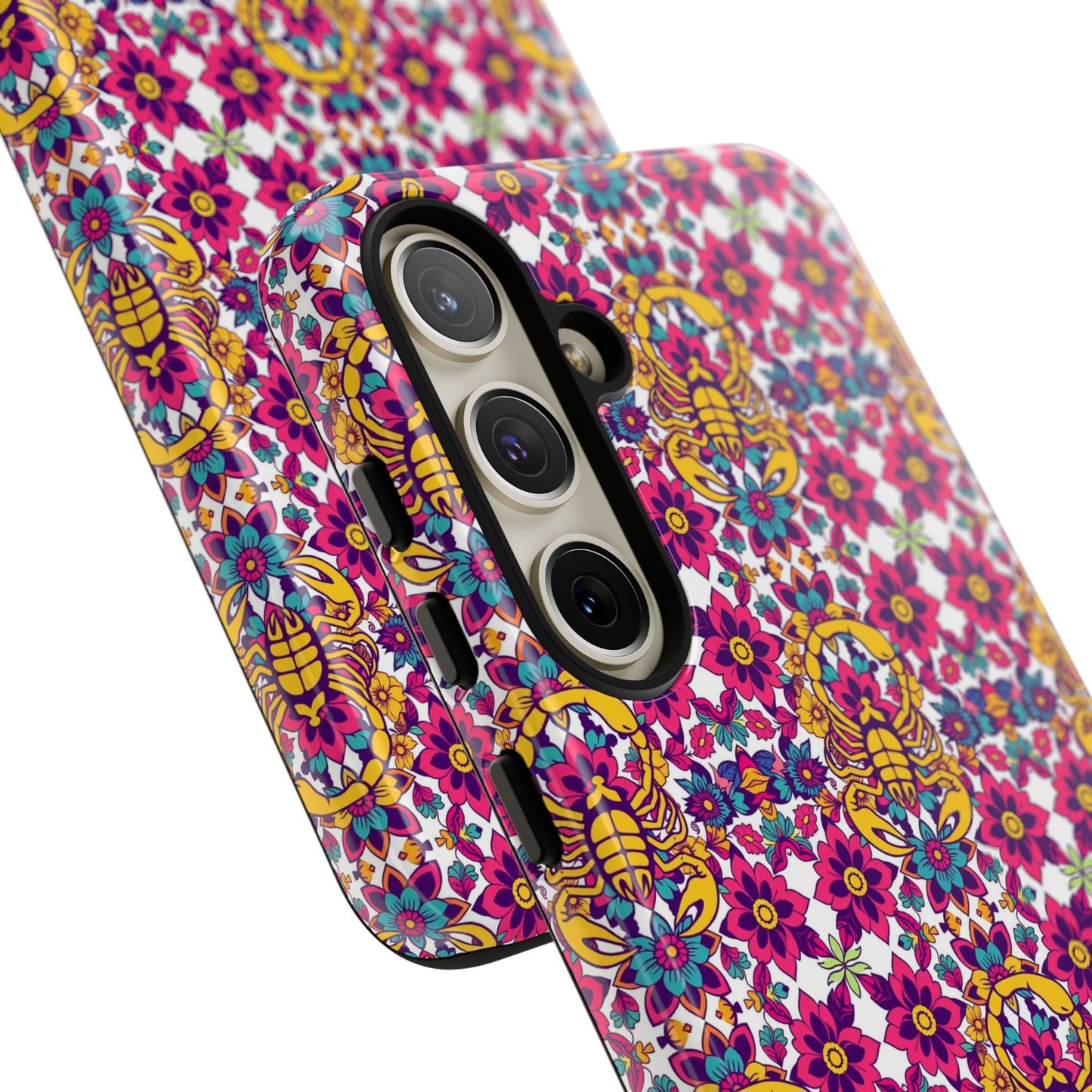 Tough Cases, Scorpio, Zodiac v2, Flower Pattern