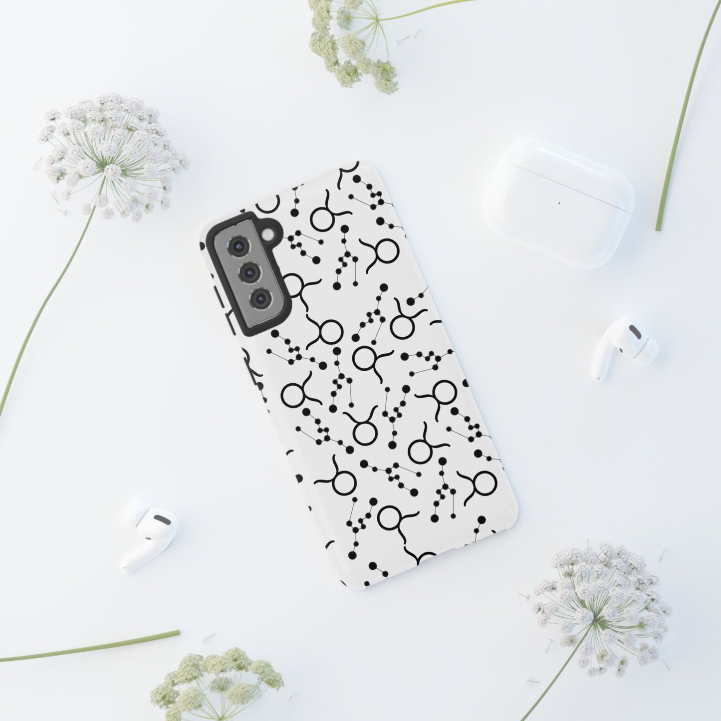 Tough Cases with the Taurus Zodiac sign for iPhone, Samsung Galaxy, and Google Pixel devices