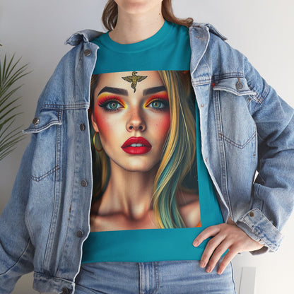 Unisex Heavy Cotton T-Shirt, Virgo, Zodiac, Sexy Art