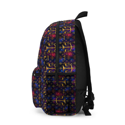 Backpack, Libra, Zodiac, Metal Pattern