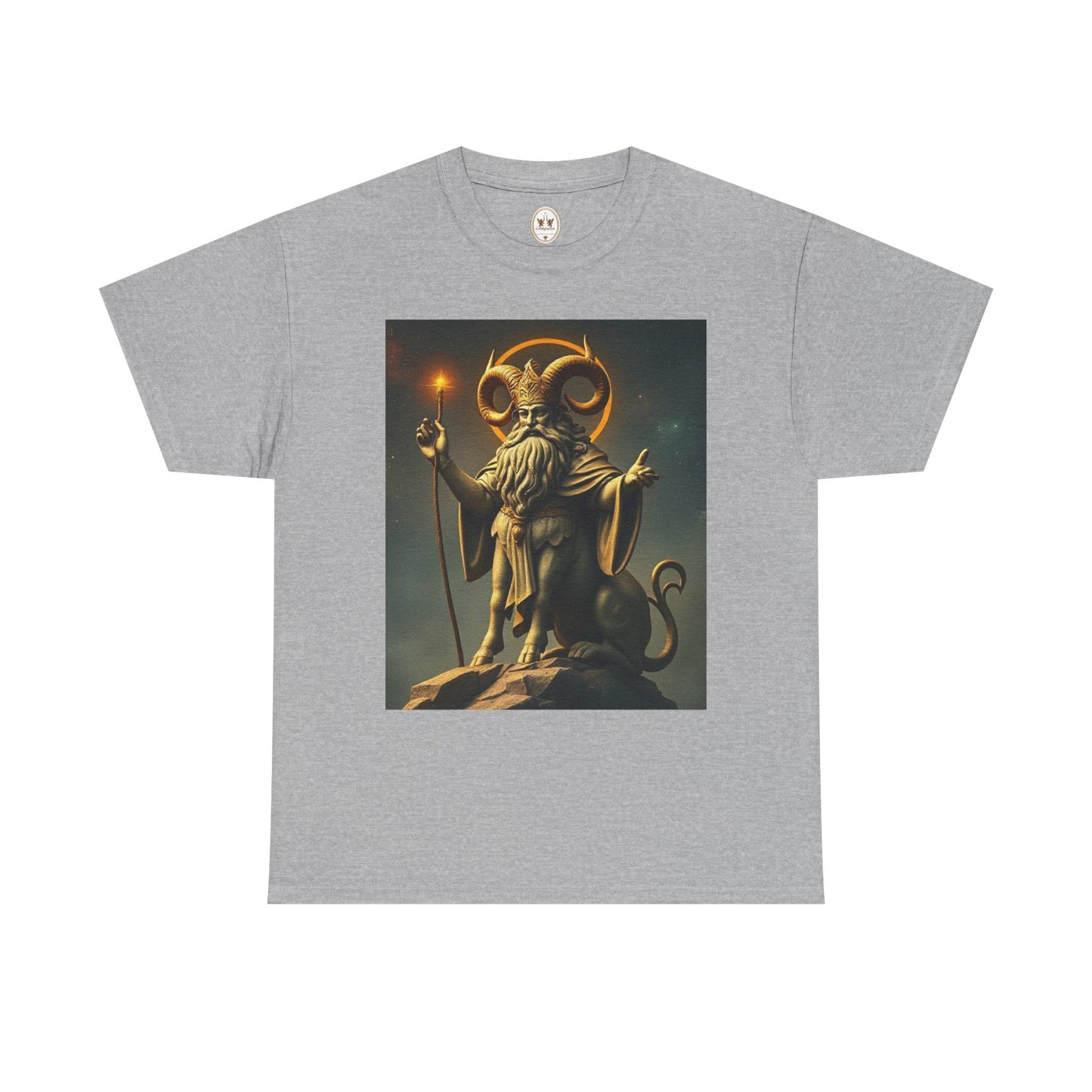 Unisex Heavy Cotton T-Shirt, Taurus God v1, Zodiac Design
