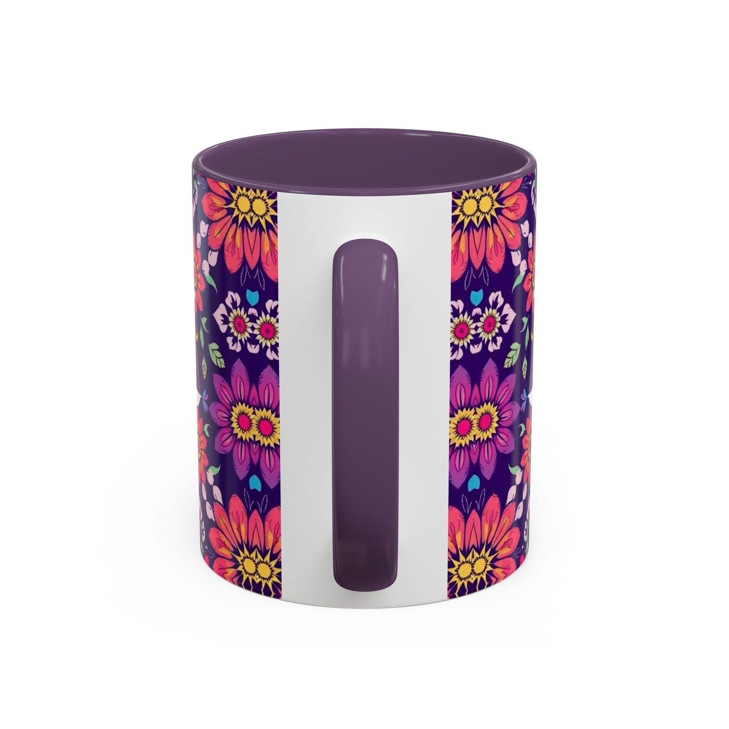 Accent Coffee Mug, Libra, Zodiac v3, Flower Pattern, (11, 15oz)