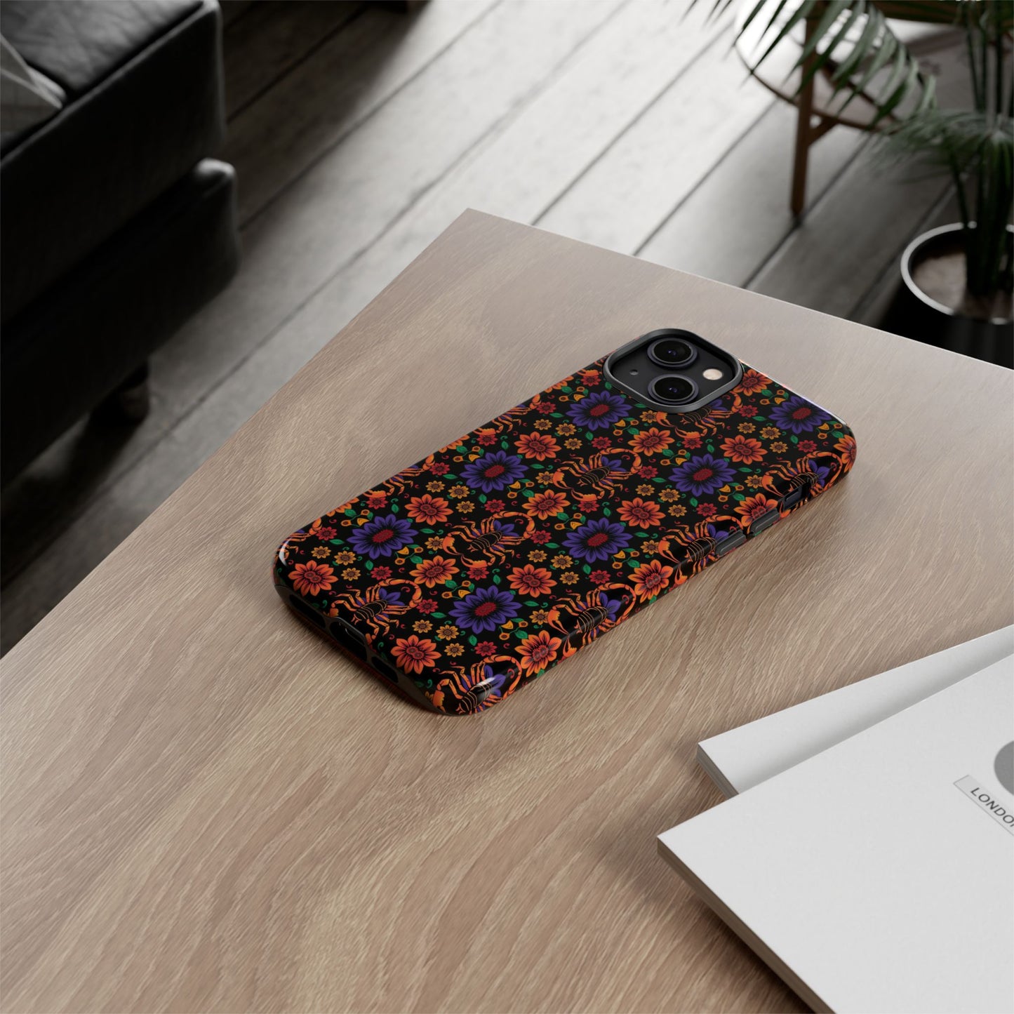 Tough Cases, Scorpio, Zodiac, Flower Pattern