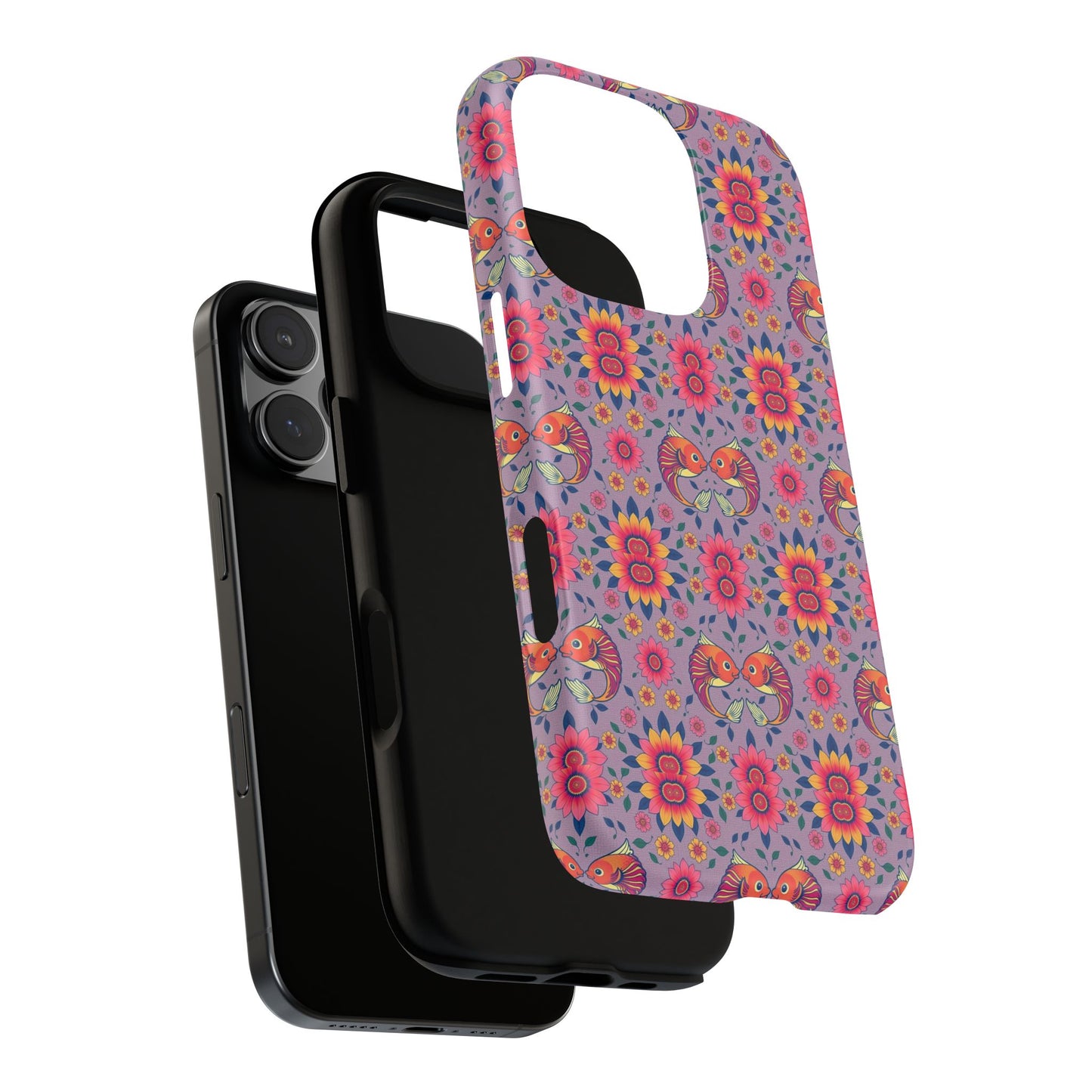 Tough Cases, Pisces, Zodiac v3, Flower Pattern