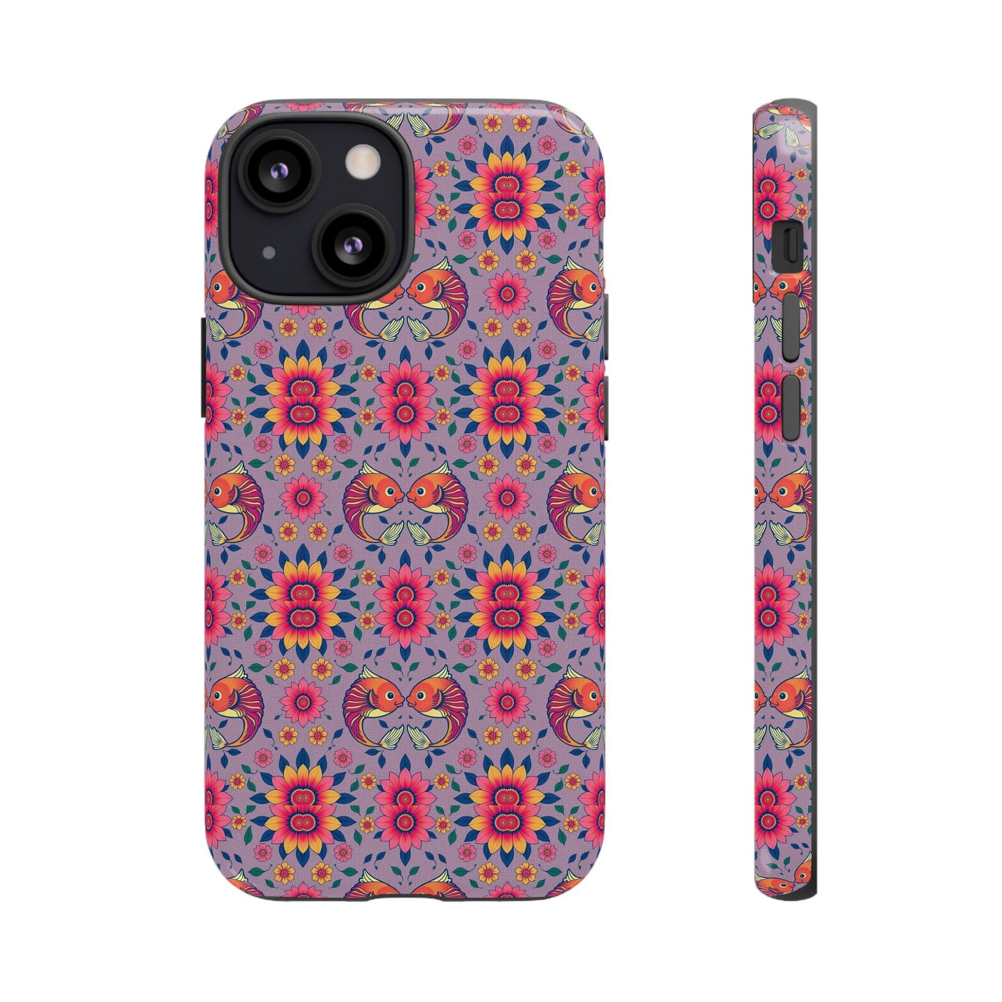 Tough Cases, Pisces, Zodiac v3, Flower Pattern