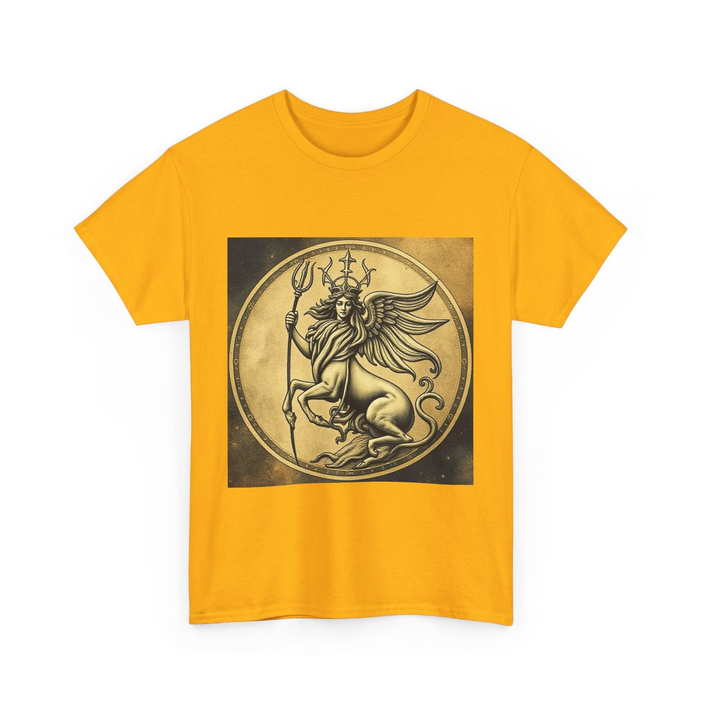 Unisex Heavy Cotton T-Shirt, Angel Animal, Virgo Zodiac Design