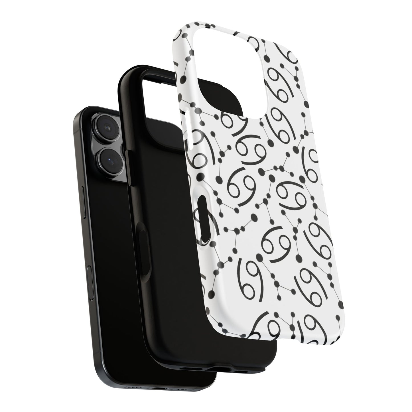 Tough Cases with the Cancer Zodiac sign for iPhone, Samsung Galaxy, and Google Pixel devices