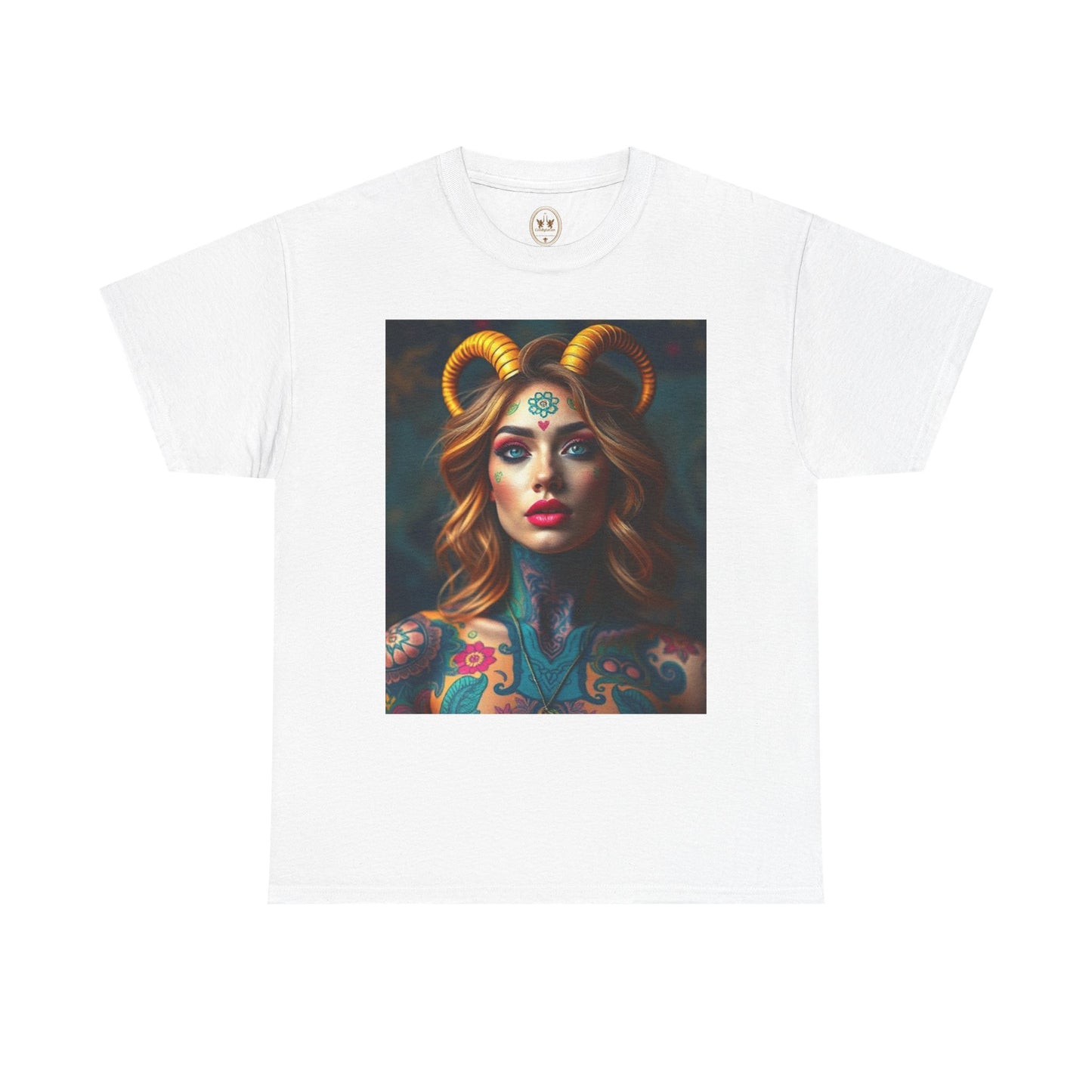 Unisex Heavy Cotton T-Shirt, Capricorn, Zodiac v1, Sexy Art