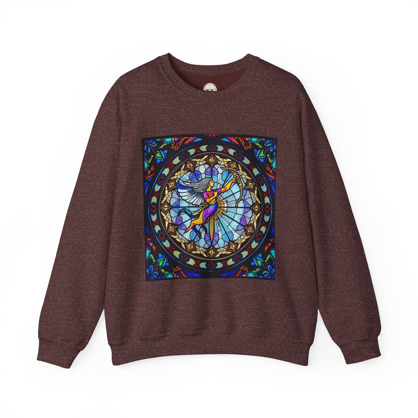 Unisex Heavy Blend™ Crewneck Sweatshirt, Glass, Sagittarius Zodiac Design