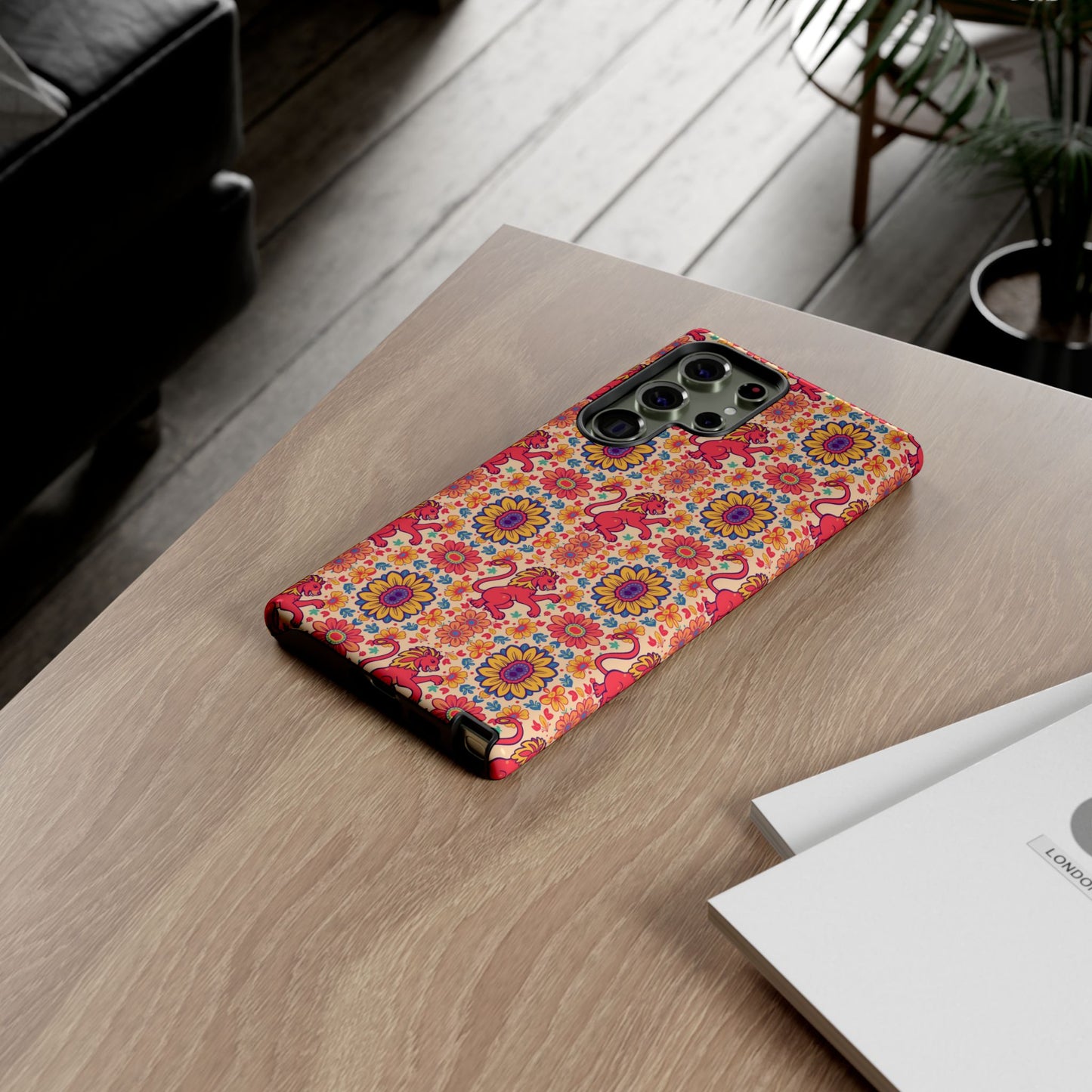 Tough Cases, Leo, Zodiac v1, Flower Pattern