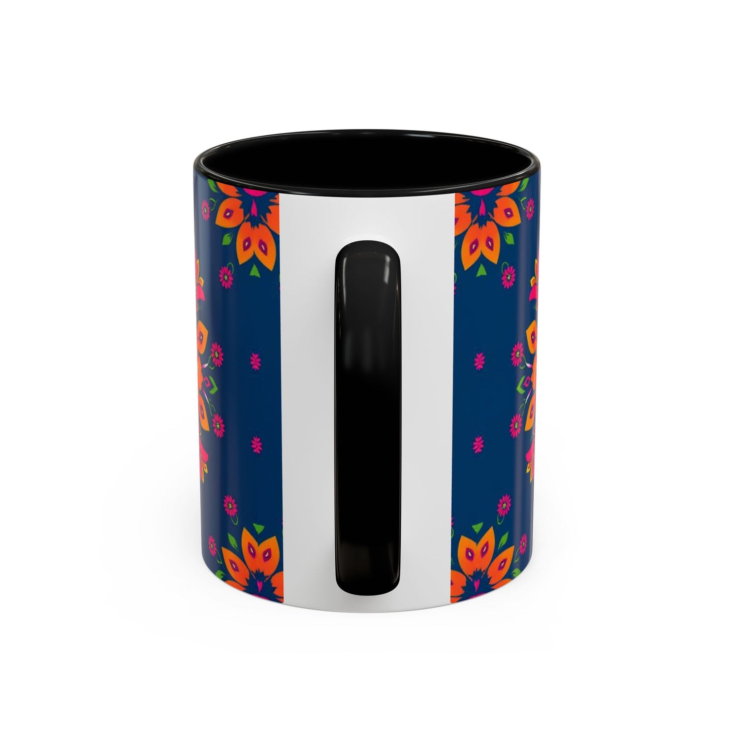 Accent Coffee Mug, Gemini, Zodiac v2, Flower Pattern, (11, 15oz)