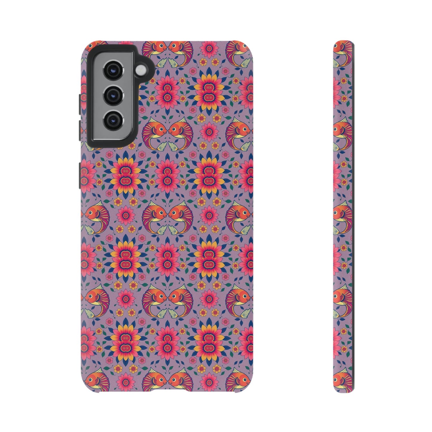 Tough Cases, Pisces, Zodiac v3, Flower Pattern