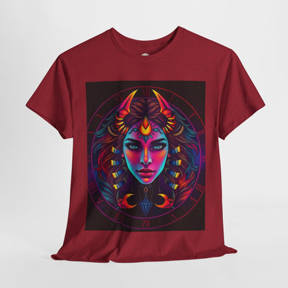Unisex Heavy Cotton T-Shirt, Scorpio, Zodiac v4, Sexy Art