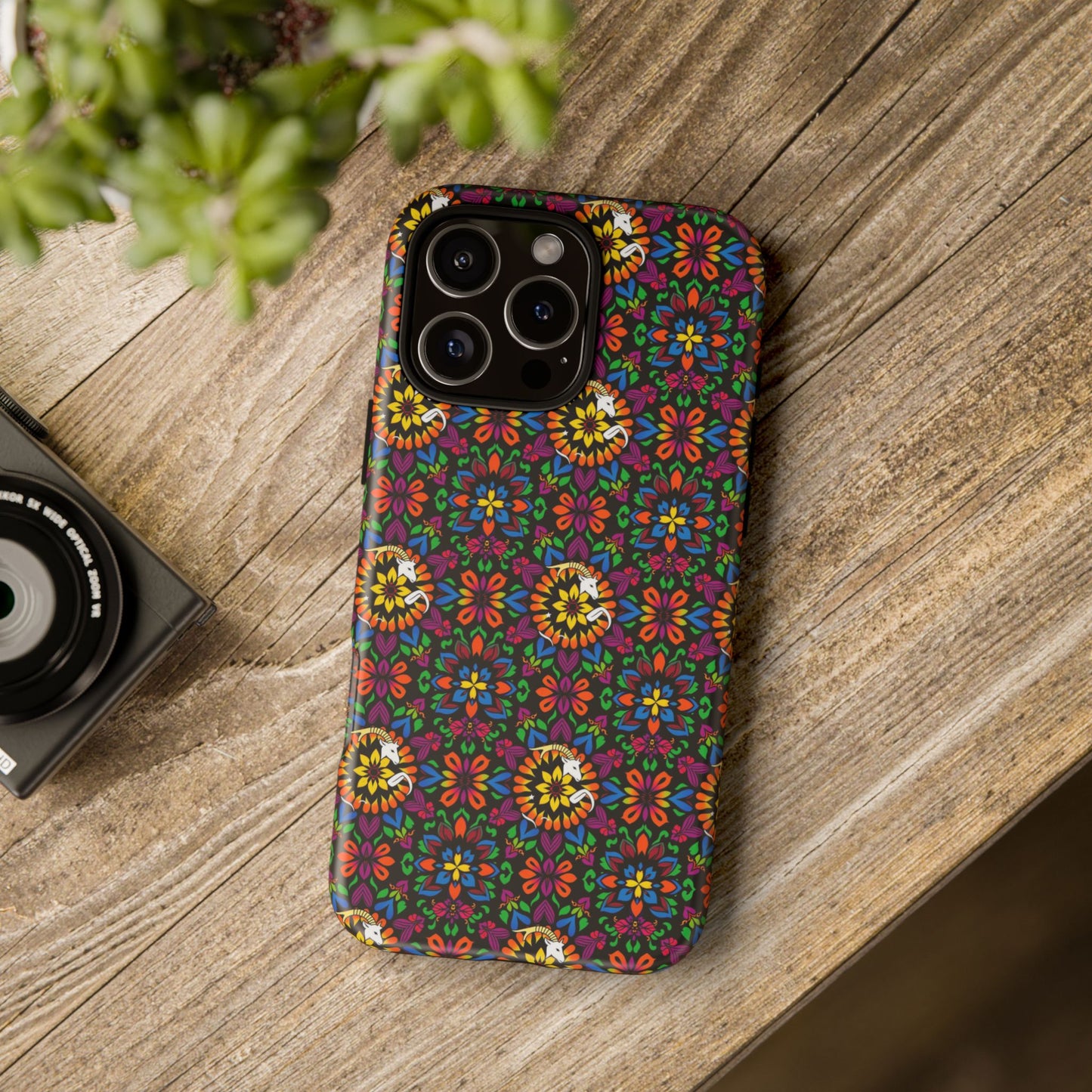 Tough Cases, Capricorn, Zodiac v2, Flower Pattern
