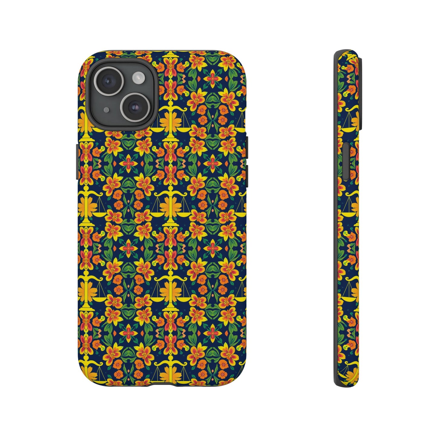 Tough Cases, Libra, Zodiac v3, Flower Pattern