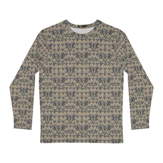 Men's Long Sleeve Shirt, (AOP), Aries, Zodiac, Pattern