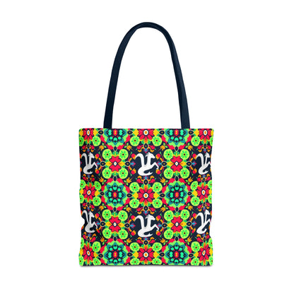 Tote Bag, (AOP), Aquarius, Zodiac v4, Flower Pattern