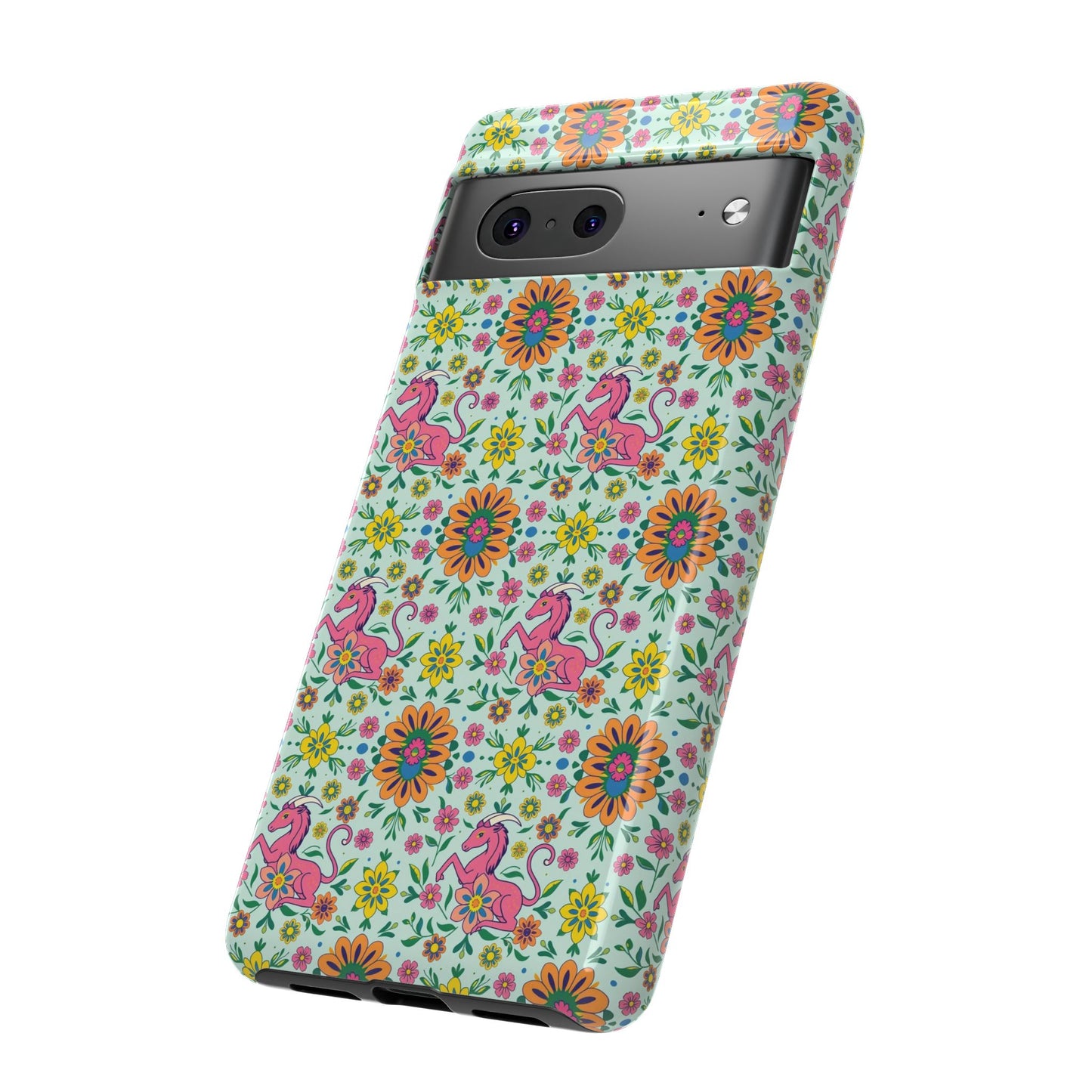 Tough Cases, Aquarius, Zodiac, Flower Pattern