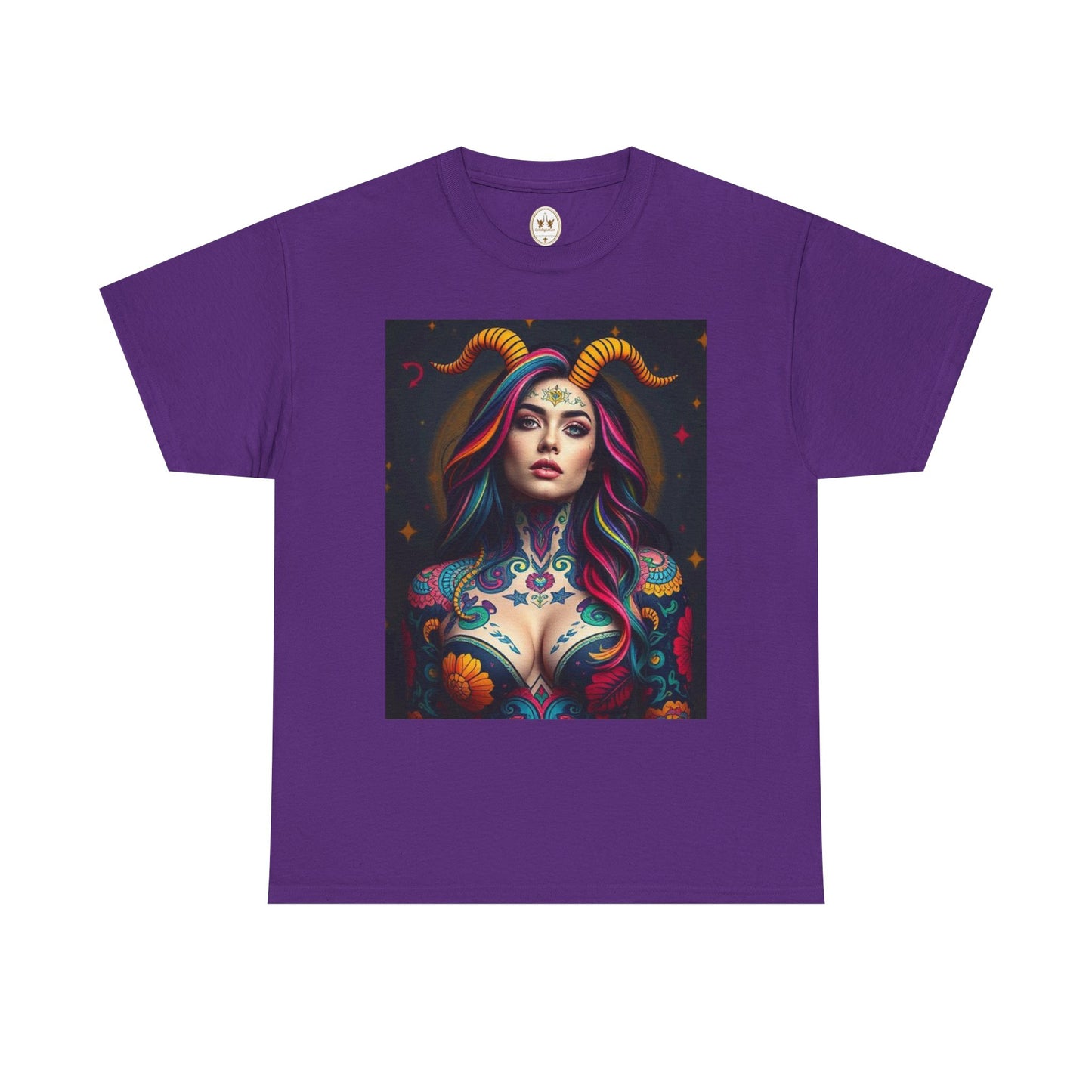 Unisex Heavy Cotton T-Shirt, Capricorn, Zodiac, Sexy Art