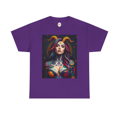 Unisex Heavy Cotton T-Shirt, Capricorn, Zodiac, Sexy Art
