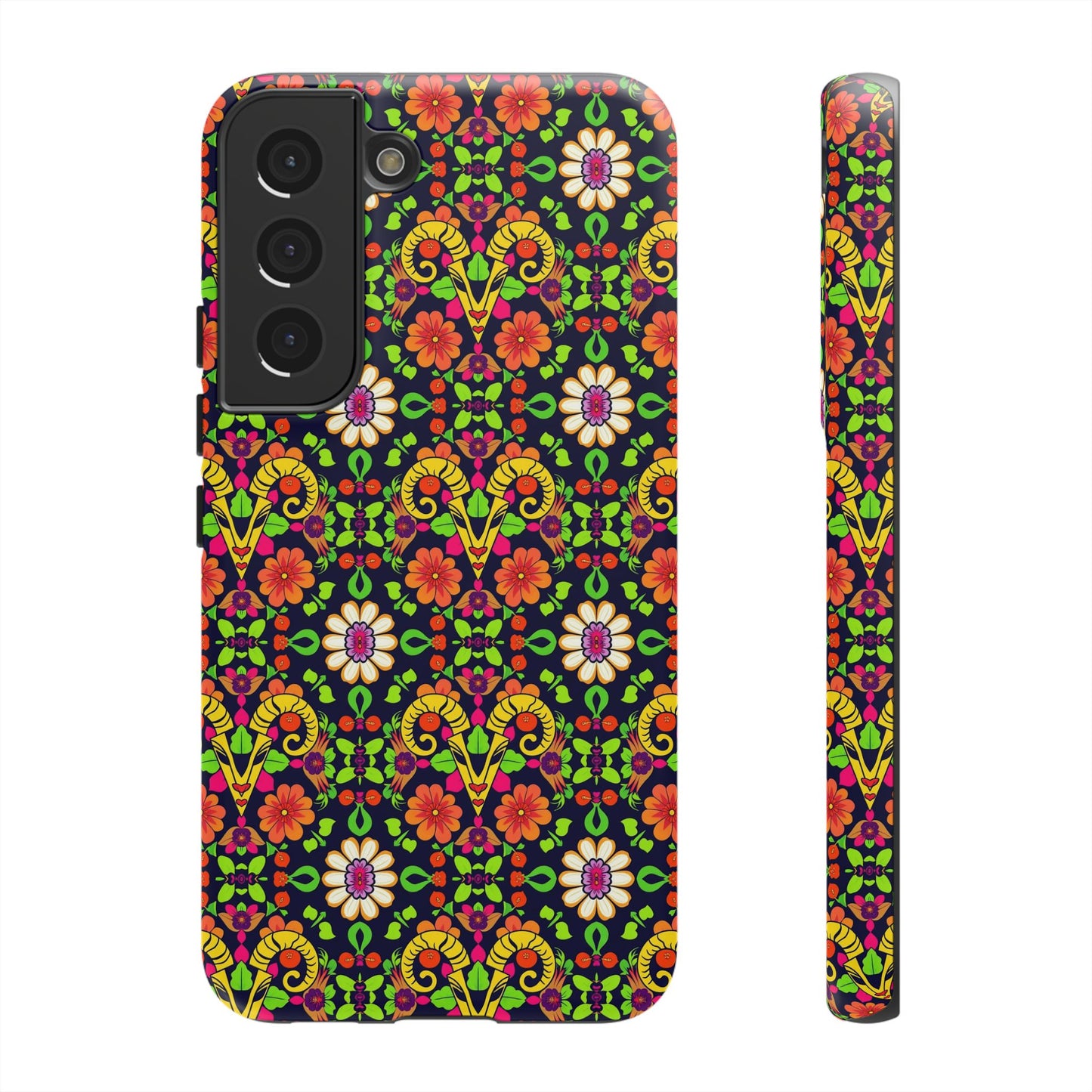 Tough Cases, Aries, Zodiac v4, Flower Pattern