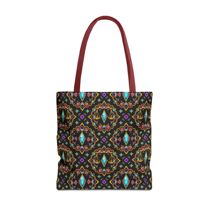 Tote Bag (AOP), Libra, Zodiac v1, Jewel Pattern