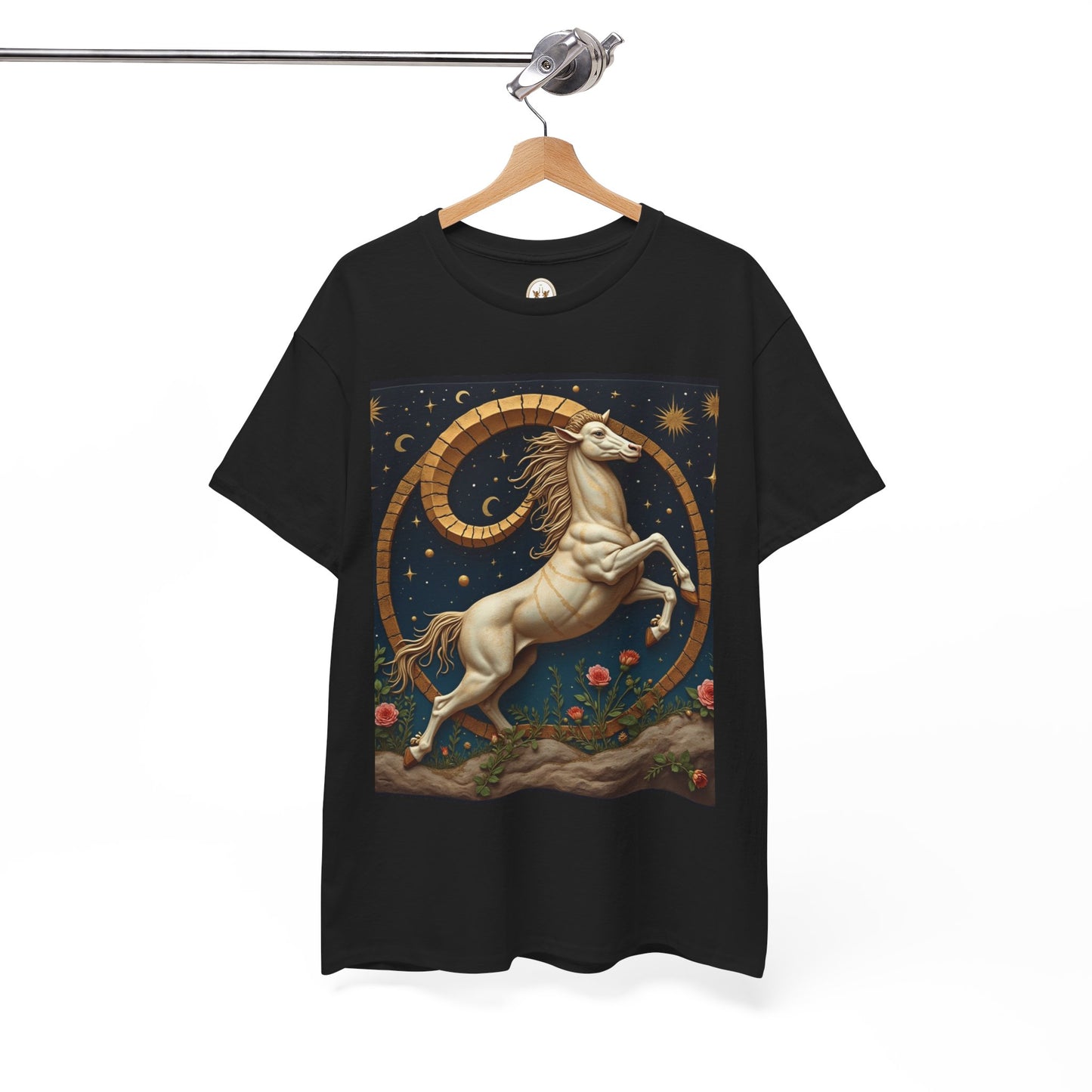 Unisex Heavy Cotton T-Shirt, Aries Animal 1v, Zodiac Design
