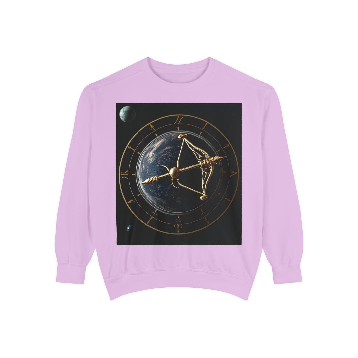 Garment-Dyed Sweatshirt, Unisex, Space Symbol Design v1, Sagittarius