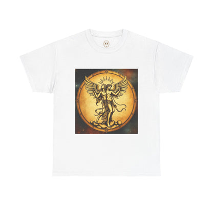 Unisex Heavy Cotton T-Shirt, Angel Twin, Gemini Zodiac Design