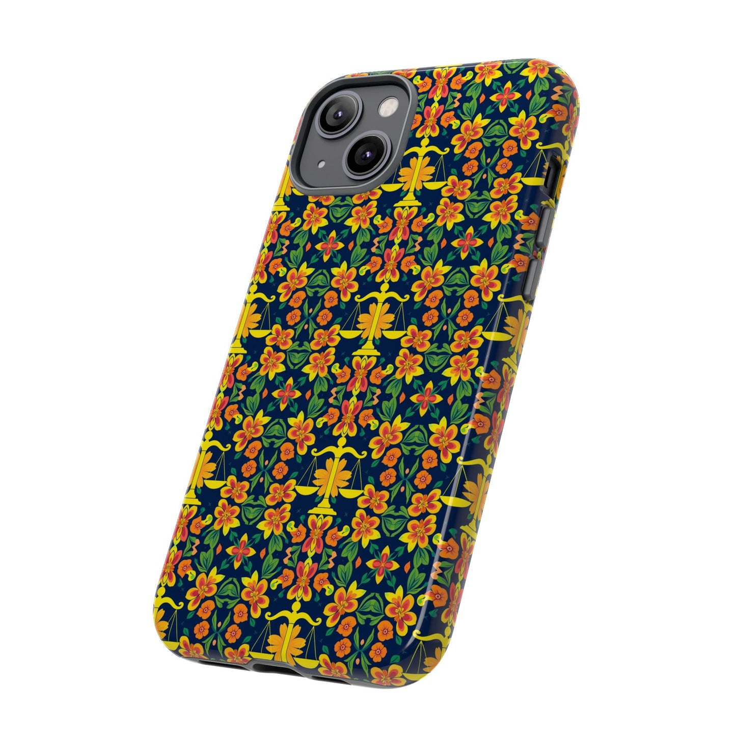 Tough Cases, Libra, Zodiac v3, Flower Pattern