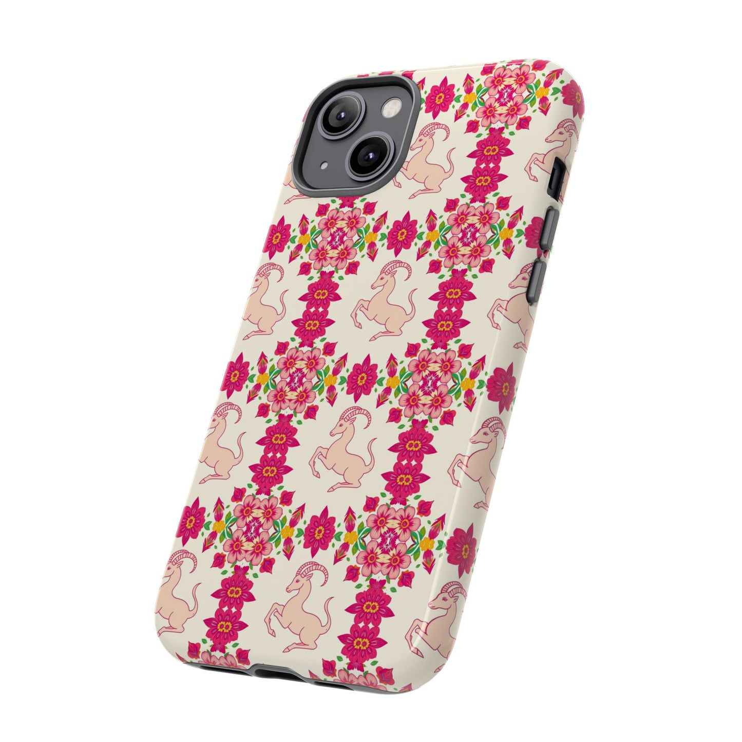 Tough Cases, Capricorn, Zodiac v3, Flower Pattern