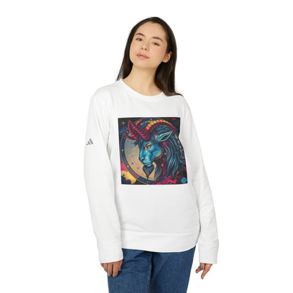 Adidas, Unisex Fleece Crewneck Sweatshirt, Capricorn, Pop Art v1, Zodiac