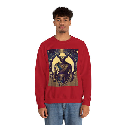 Unisex Heavy Blend™ Crewneck Sweatshirt, Minotaur, Taurus Zodiac Design