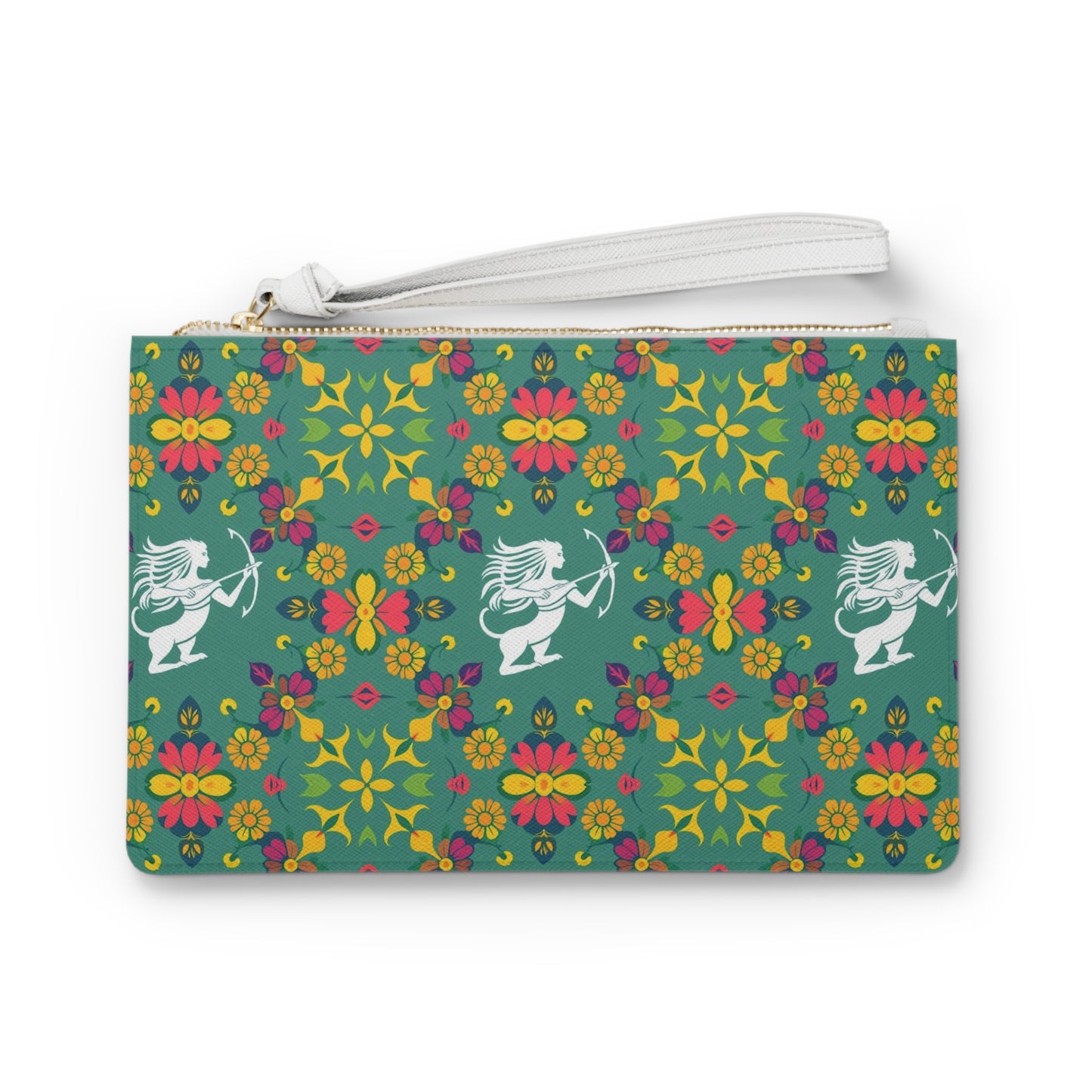 Clutch Bag, Sagittarius, Zodiac v4, Flower Pattern