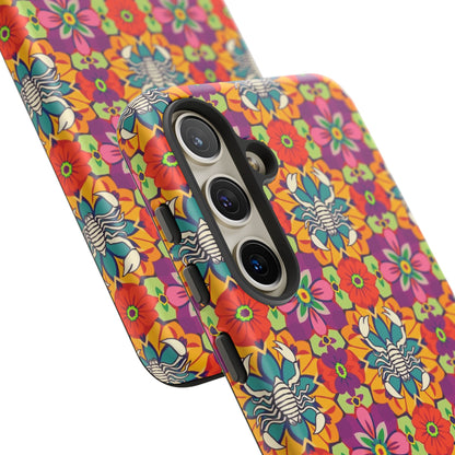 Tough Cases, Scorpio, Zodiac v3, Flower Pattern